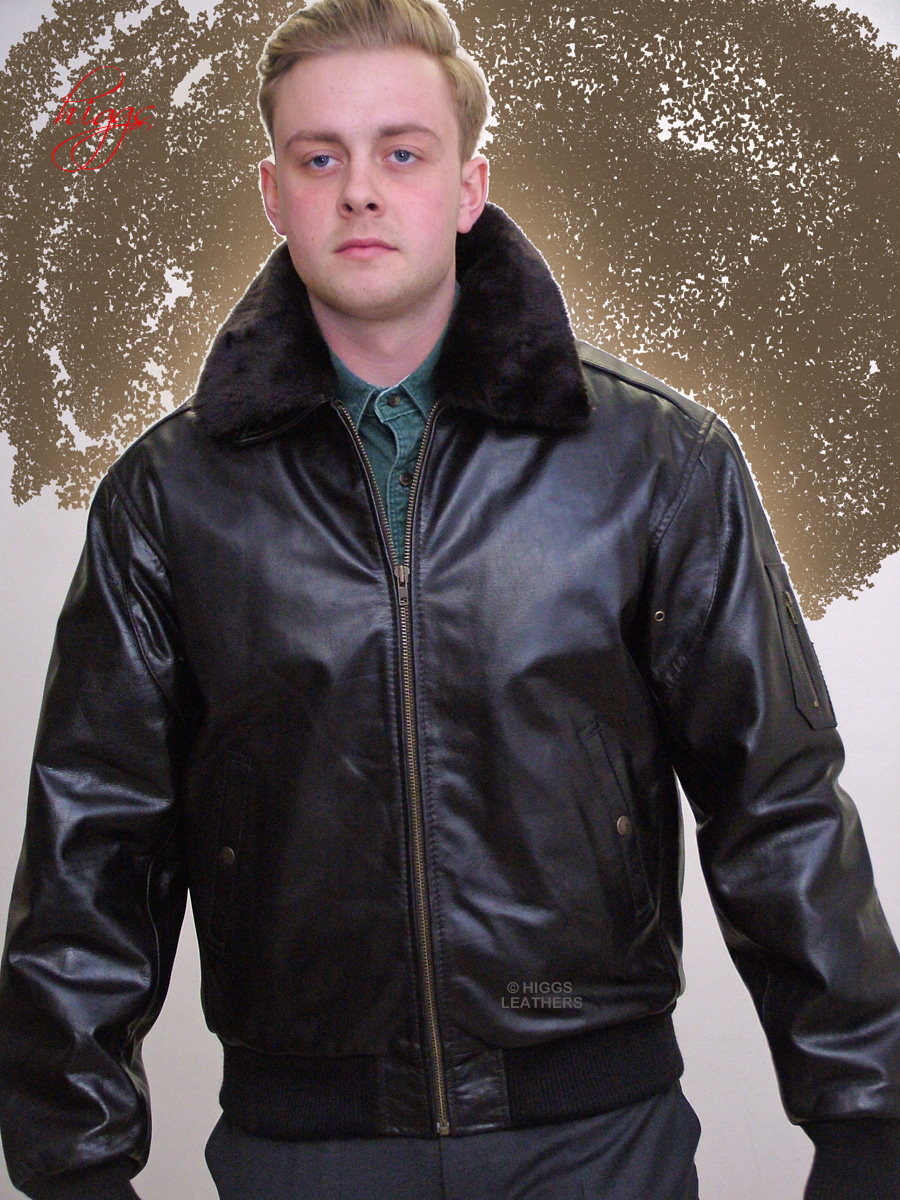Higgs Leathers | Buy LAST ONE B52 Bomber (mens leather bomber ...